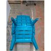 Image 4 : ** Plastic Adirondack Chair w/Cup Holder - CANNOT SHIP