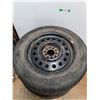 Image 4 : **(4) 225/60R17 Winter Tires on Steelies - Universal 5 Bolt 5x4 1/4, 5x4 1/2 - CANNOT SHIP