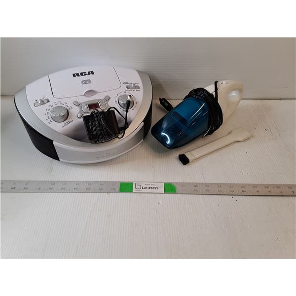 Car Vacuum Wet/Dry and RCA Disc Radio - AS IS