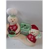 Image 3 : Christmas  Plush Decorations Snowman and Gingerbread Man  -  AS IS