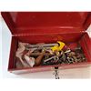 Image 2 : Red Small Toolbox With Miscellaneous Contents Inside