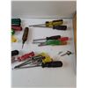 Image 3 : Screw Driver Galore Lot - (9) Flathead,  (5) Robertson, (2) Philips, (4) Socket, Other