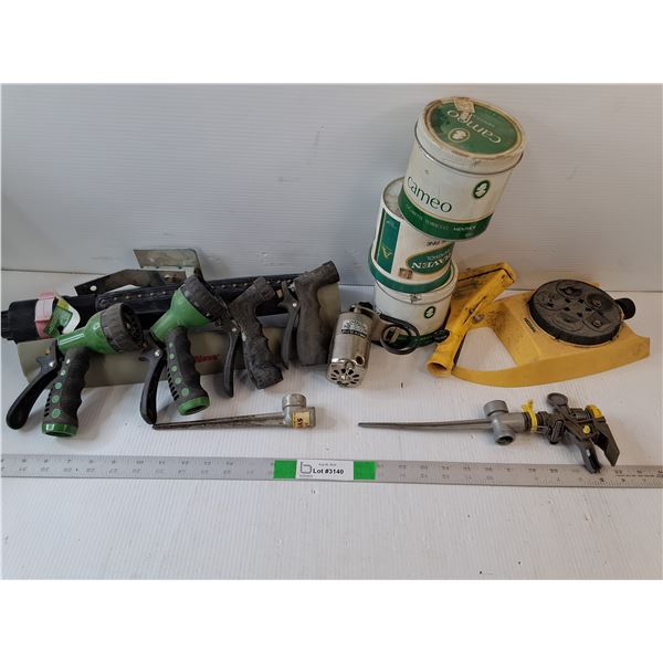 Yard/Garden Hose Accessories and Cigarette Tins Includes Basket
