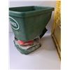 Image 3 : Grass Spreader Turf Maker, Milk Crate of Paint Hardware and Tools