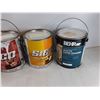 Image 3 : (3) Partial Cans of Latex Paint, Can of Alkyd Satin Enamel Finish As-Is Cannot Ship