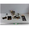Image 1 : Vintage Barber Shaving Equipment (5) Razors, (2) Brushes, (2) Trimmers, Misc