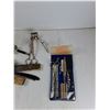 Image 2 : Vintage Barber Shaving Equipment (5) Razors, (2) Brushes, (2) Trimmers, Misc
