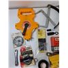 Image 2 : Index Measuring Tape, Carpet Holding Tape, (2) Richmond Sanding Blocks, Misc - As Is