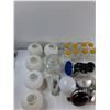 Image 2 : (5) Light Shades, Candy Dish, (8) Glass Containers, Misc- As Is