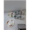 Image 2 : (2) Saucers, (4) Cups, (3) Candy Dishes, Misc - As Is