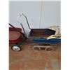 Image 3 : ** Little Red Wagon (Some Wear) & Vintage Doll Carriage (Worn) - CANNOT SHIP