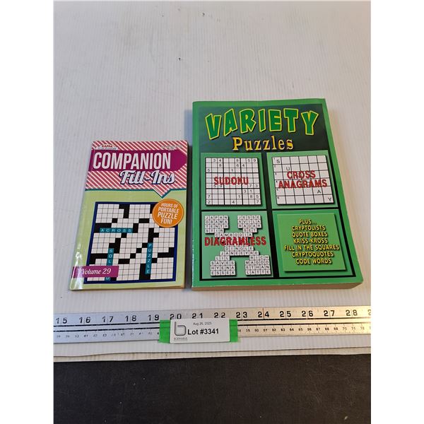 (2) Puzzle Books (Crosswords & Variety)