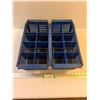 Image 1 : (2) Stackable Shop Organizer Baskets - 16.75x8.25x5"