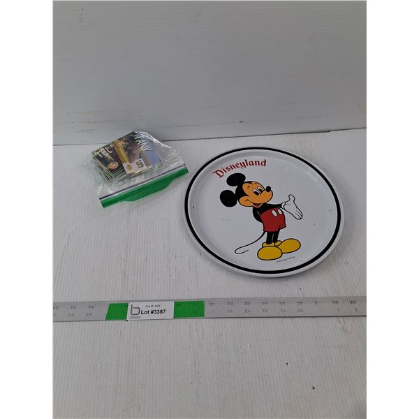 Decor Mickey Mouse Plate,  Collector Cards