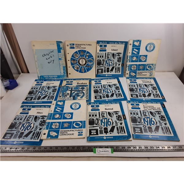 (12) 1970s Chrysler Parts Catalogs