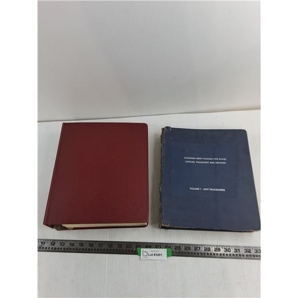 (2) Canadian Army Manuals, Brushes Paints and Sealers, RCASC Supplies