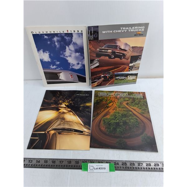 (4) Various Vehicle Promotional Booklets, Mercedes, Oldsmobile, Chevy, Misc