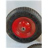 Image 2 : (3) Wheelbarrow Wheels 4.80/4.00–8 8.5″ Rims -  PICK UP