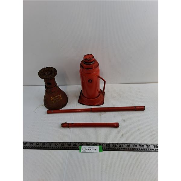 10″ Hydraulic Jack, 10 Ton Jack Stand  -  PICK UP