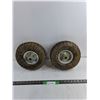 Image 1 : (2) Wheel Barrow Wheels 4.10/3.50–4 5″ Rims