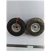 Image 1 : (2) Wheelbarrow Tires, 4.10/3.50–4, 5″ Rims