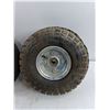 Image 2 : (2) Wheelbarrow Tires, 4.10/3.50–4, 5″ Rims