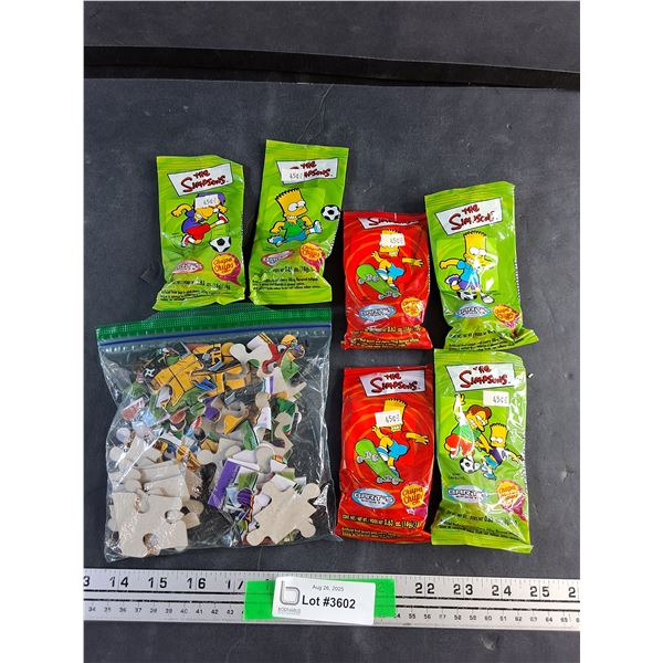 The Simpsons Collectors Chupa Chups - Sealed and Ninja Turtles Puzzle