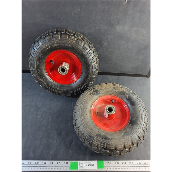 (2)  Pneumatic Wheels - 4.10/3.50 - 5