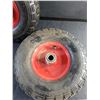 Image 2 : (2)  Pneumatic Wheels - 4.10/3.50 - 5
