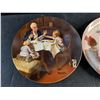 Image 2 : (2) Painted Ceramic Plates by Norman Rockwell