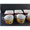 Image 2 : (4) Ceramic Snack Bowls and (4) Coffee Mugs