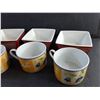 Image 3 : (4) Ceramic Snack Bowls and (4) Coffee Mugs