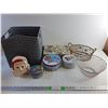 Image 1 : Various Storage Boxes, Santa Claus Napkin Holder, Fruit Bowl & Basket