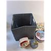 Image 5 : Various Storage Boxes, Santa Claus Napkin Holder, Fruit Bowl & Basket