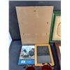 Image 2 : Photo Frames 14" x 11", Wall Key Box, Framed Wall Decor, (2) Ruby Glass Tea Candle Holders
