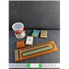 Image 1 : Cribbage Board, Playing Cards and Campbell's Alphabet Dice