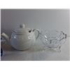 Image 2 : Glass Candy Dish, Ceramic Tea Pot, Desk Decorations