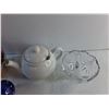 Image 3 : Glass Candy Dish, Ceramic Tea Pot, Desk Decorations