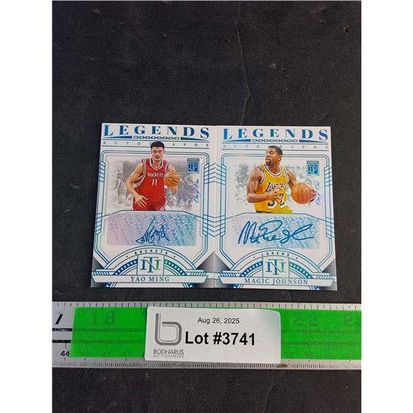 Legends Autographs Basketball Trading Cards - Yao Ming, Magic Johnson, Authenticity Not Guaranteed