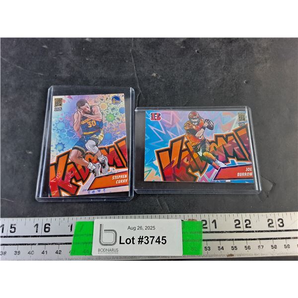 Panini Stephen Curry & Joe Burrow Trading Cards - Authenticity Not Guaranteed