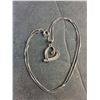 Image 2 : Silver Necklace with Heart Pendant - Authenticity Not Guaranteed