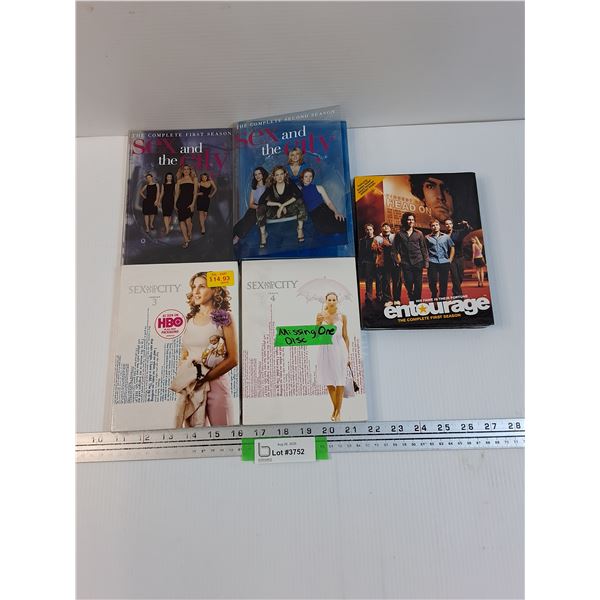 (4) Sex & The City DVD Set (One Missing Disc) Season 1-4, & Entourage First Season