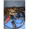 Image 7 : (2) Inductive Tools (As Is, Cannot Test) & Various Electrical Cords in Blue Storage Tote