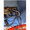 Image 8 : (2) Inductive Tools (As Is, Cannot Test) & Various Electrical Cords in Blue Storage Tote