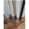 Image 5 : ** (5) Pick Axe, Hoe Tiller, Square Mouth Shovel, Extra Large Pry Bar, Cannot Ship