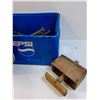 Image 3 : Pepsi Crate w/Wood Butter Mold, 9" Small Tire Rim, Various Bolts, Misc - CANNOT SHIP