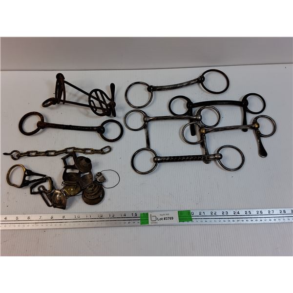 Horse Bits/Mule Bits With Metal Misc Objects
