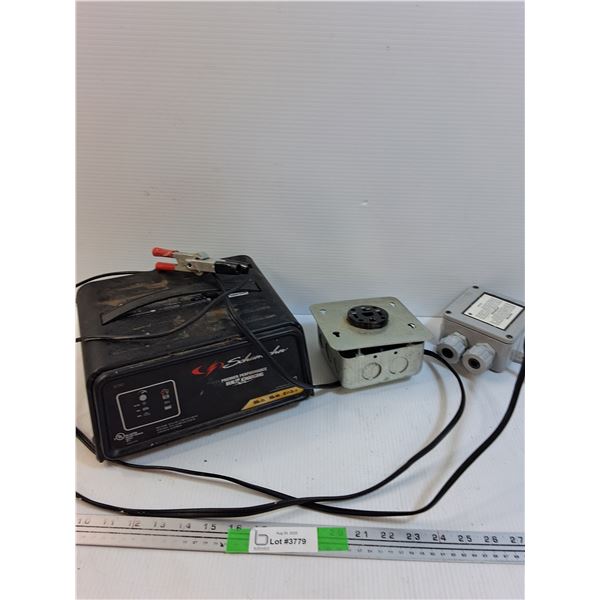 12V Battery Charger, Electrical Box, 120/240V Stove Outlet