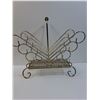 Image 4 : MCM Metal Butterfly Pattern Style Magazine Rack - 16" x 16.5" x 9"