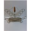 Image 5 : MCM Metal Butterfly Pattern Style Magazine Rack - 16" x 16.5" x 9"